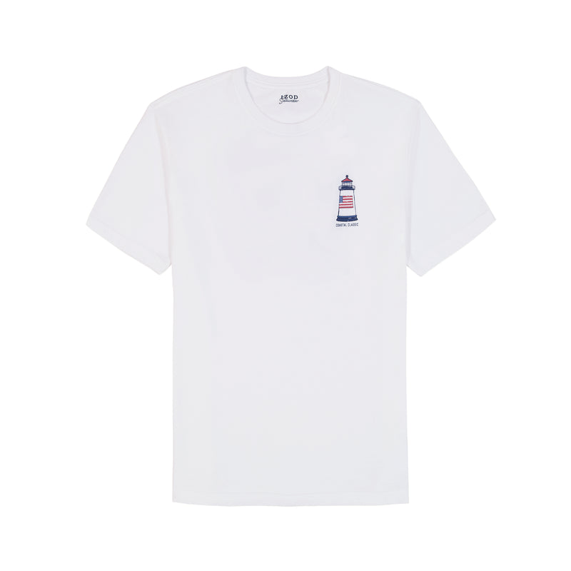 IZOD Mens Saltwater Coastal Classic Short Sleeve Graphic T-Shirt