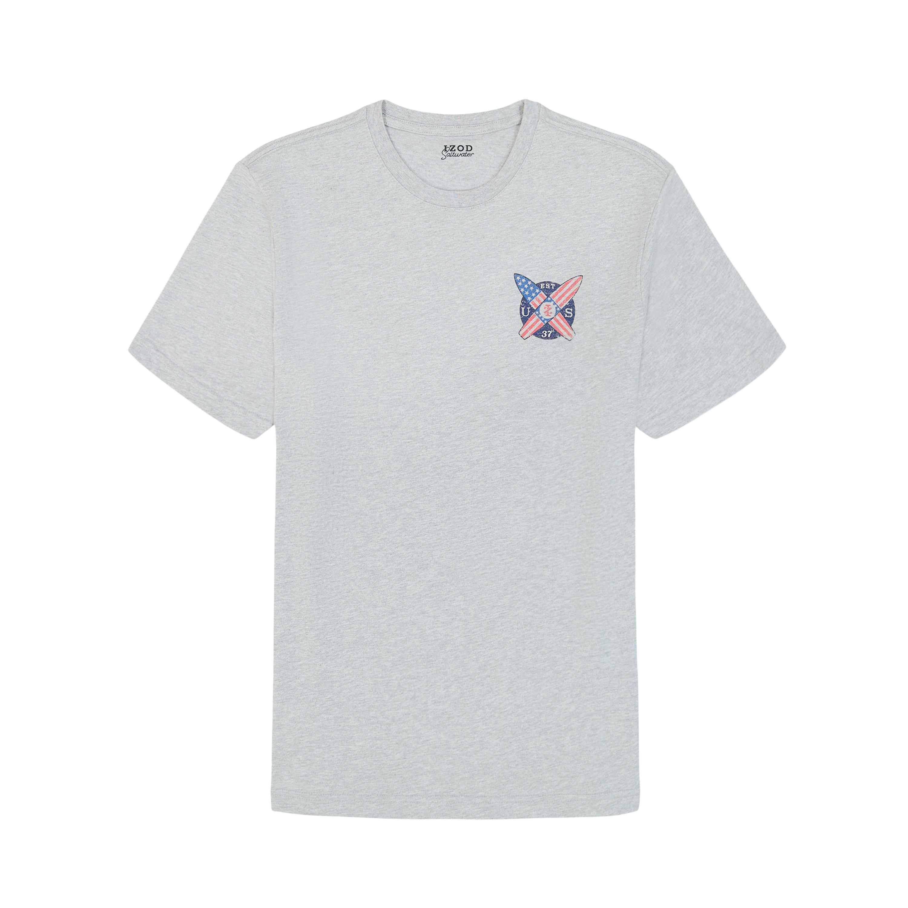 IZOD Mens Saltwater Short Sleeve Graphic T-Shirt