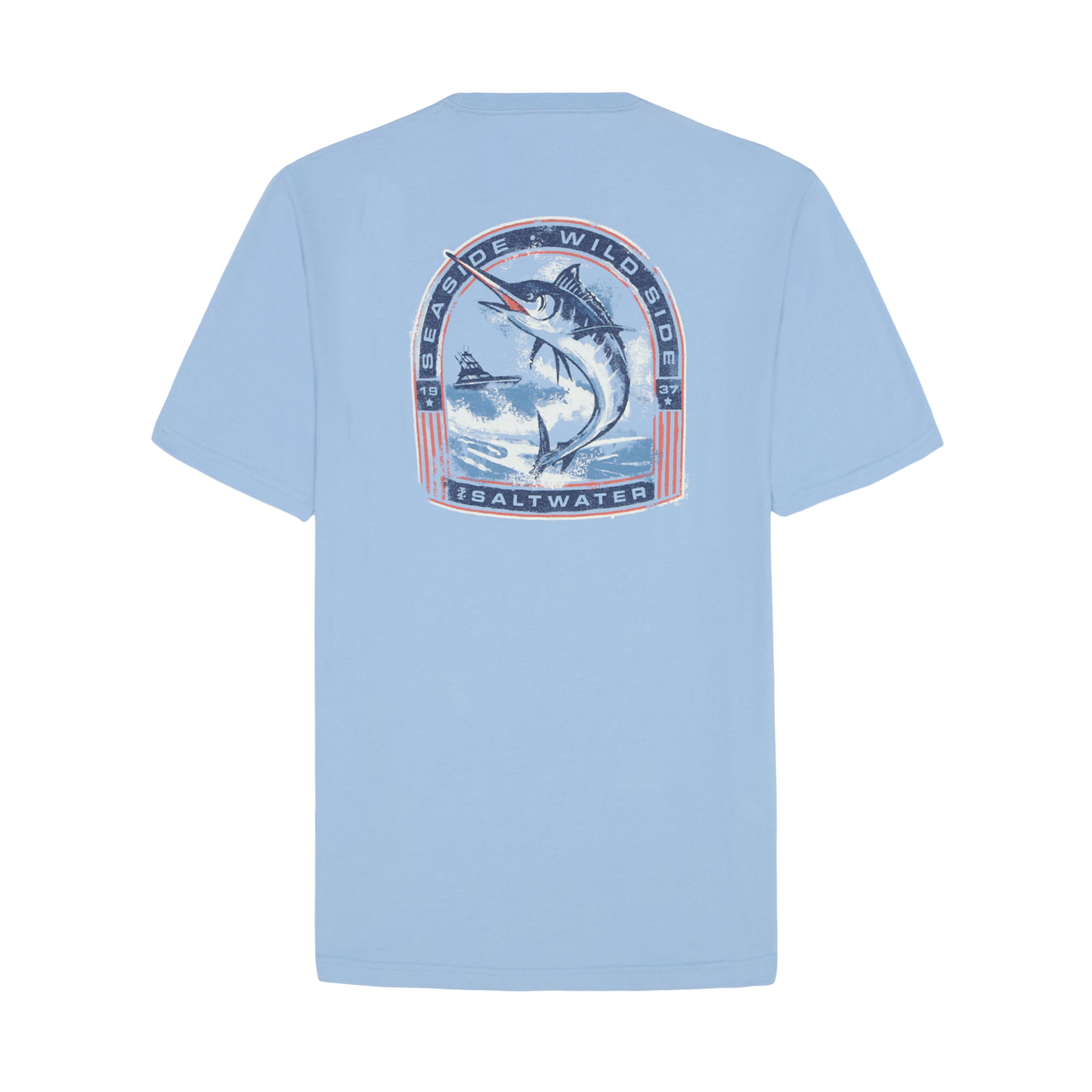 IZOD Mens Saltwater Seaside Short Sleeve Graphic T-Shirt