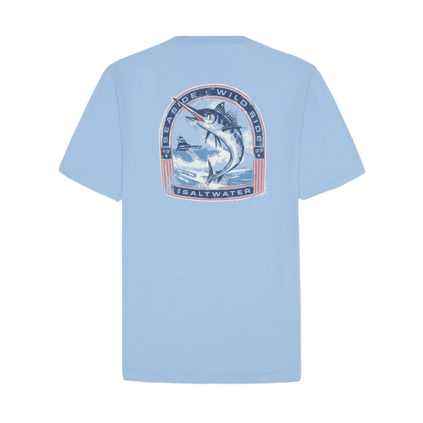 IZOD Mens Saltwater Seaside Short Sleeve Graphic T-Shirt