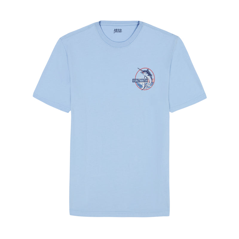 IZOD Mens Saltwater Seaside Short Sleeve Graphic T-Shirt