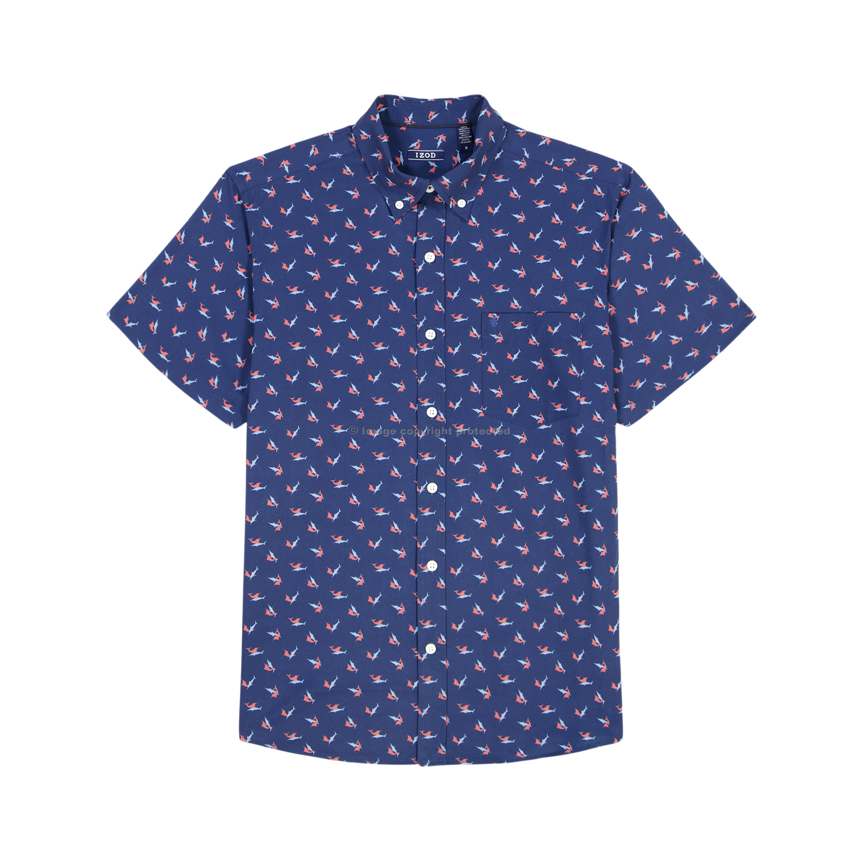 IZOD Mens Short Sleeve Button-Down Shirt