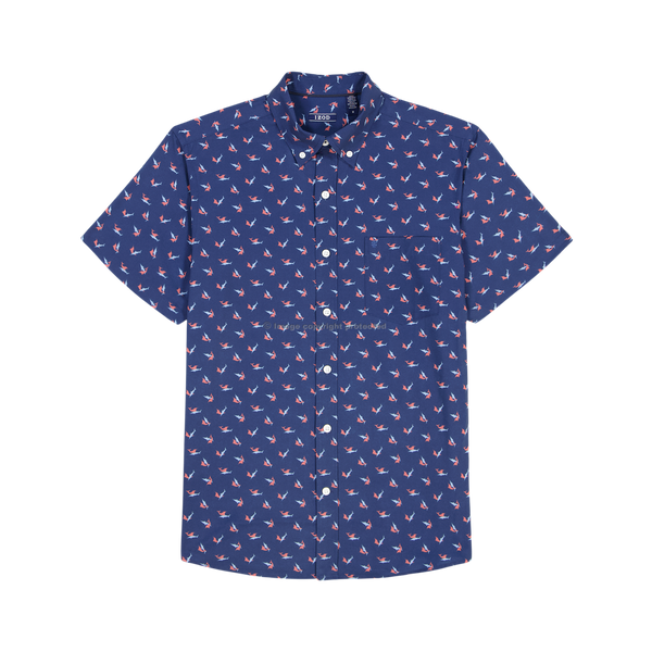 IZOD Mens Short Sleeve Button-Down Shirt
