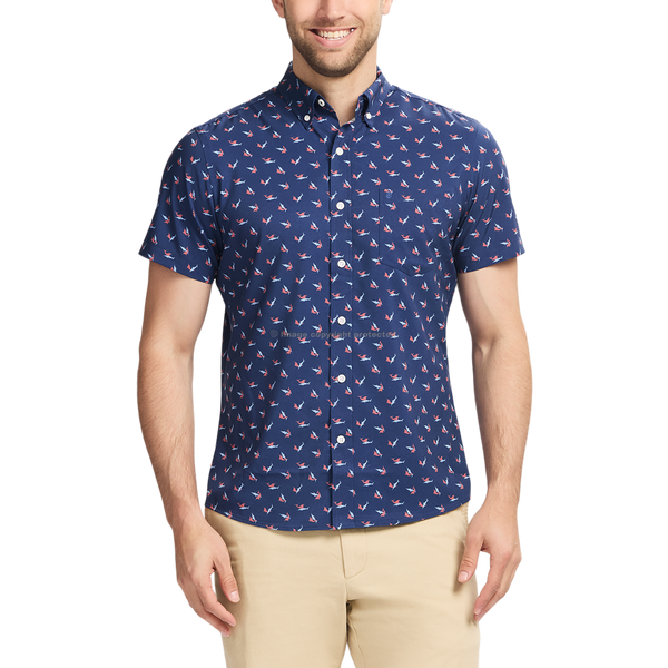 IZOD Mens Short Sleeve Button-Down Shirt