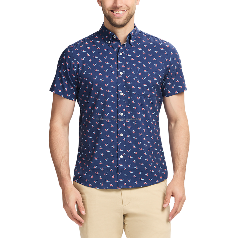 IZOD Mens Short Sleeve Button-Down Shirt
