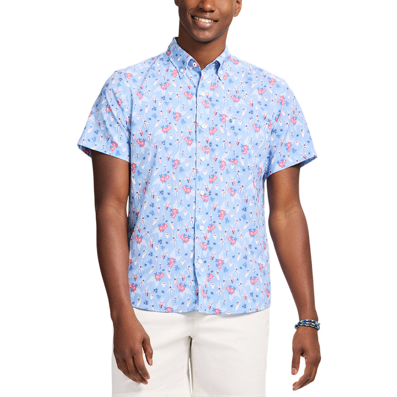 IZOD Mens Swingflex Elite Short Sleeve Printed Polo Shirt