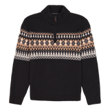 IZOD Mens Holiday 5 Gauge Fair Isle 1/4 Zip Sweater