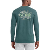 IZOD Mens Saltwater Bonefish Graphic Long Sleeve T-Shirt