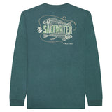 IZOD Mens Saltwater Bonefish Graphic Long Sleeve T-Shirt