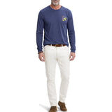 IZOD Mens Saltwater Sunset Vibes Graphic Long Sleeve T-Shirt