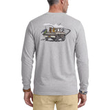 IZOD Mens Saltwater Lake Life Graphic Long Sleeve T-Shirt