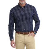 IZOD Mens Performance Comfort Plaid Button Down Long Sleeve Shirt