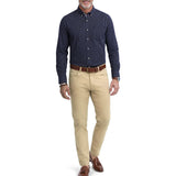 IZOD Mens Performance Comfort Plaid Button Down Long Sleeve Shirt