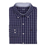 IZOD Mens Performance Comfort Plaid Button Down Long Sleeve Shirt