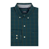 IZOD Mens Performance Comfort Plaid Button-Down Long Sleeve Shirt