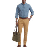 IZOD Mens Performance Comfort Plaid Button Down Long Sleeve Shirt