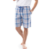 IZOD Mens Woven Plaid Drawstring Sleep Shorts