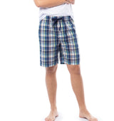 IZOD Mens Woven Plaid Drawstring Sleep Shorts