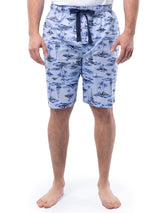 IZOD Mens Printed Poplin Relaxed Fit Drawstring Sleep Shorts