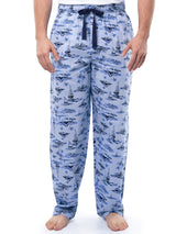 IZOD Mens Relaxed Fit Printed Poplin Drawstring Sleep Pants