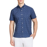 IZOD Mens Breeze Printed Short Sleeve Button Down Shirt