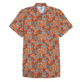 IZOD Mens Dockside Chambray Printed Short Sleeve Shirt
