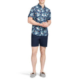 IZOD Mens Dockside Chambray Printed Short Sleeve Shirt