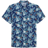 IZOD Mens Dockside Chambray Printed Short Sleeve Shirt