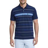 IZOD Mens Advantage Performance Stripe Short Sleeve Polo Shirt