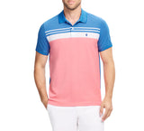 IZOD Mens Advantage Performance Striped Short Sleeve Polo Shirt
