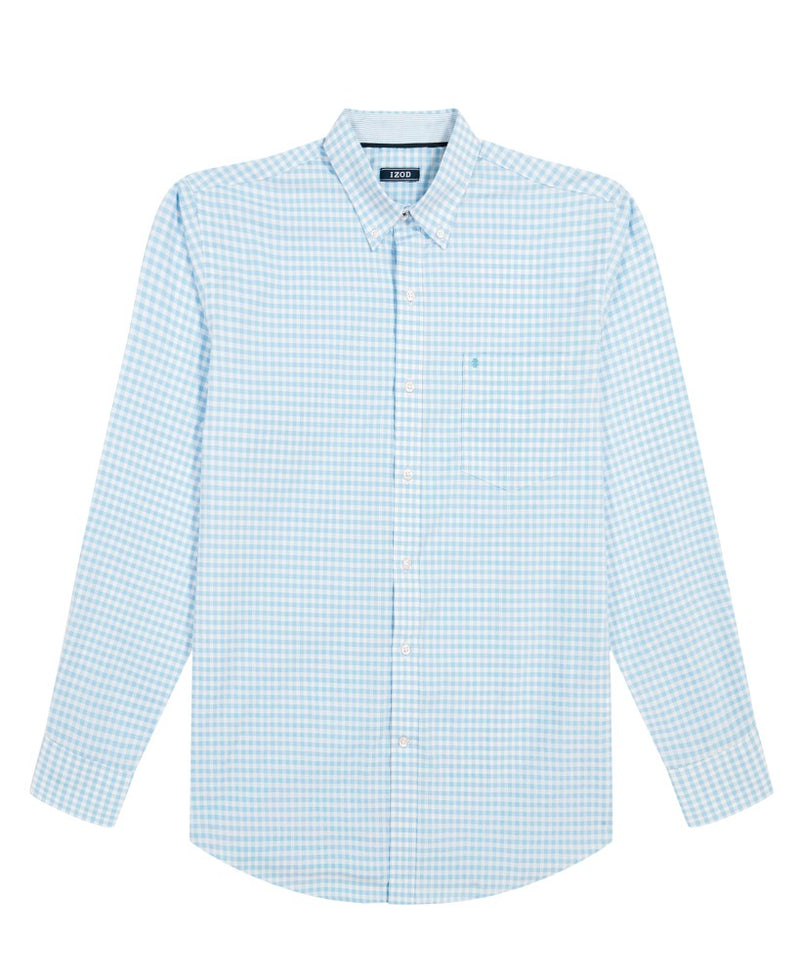 IZOD Mens Performance Comfort Gingham Long Sleeve Button Down Shirt ShopCGX IZOD Mens Performance Comfort Gingham Long Sleeve Button Down Shirt ShopCGX