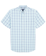 IZOD Mens Breeze Plaid Short Sleeve Button Down Shirt
