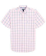 IZOD Mens Breeze Plaid Short Sleeve Button Down Shirt