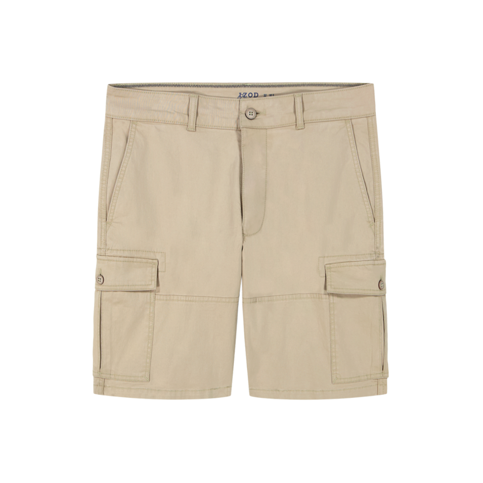 IZOD Mens Beach House Pigment Dyed Cargo Shorts