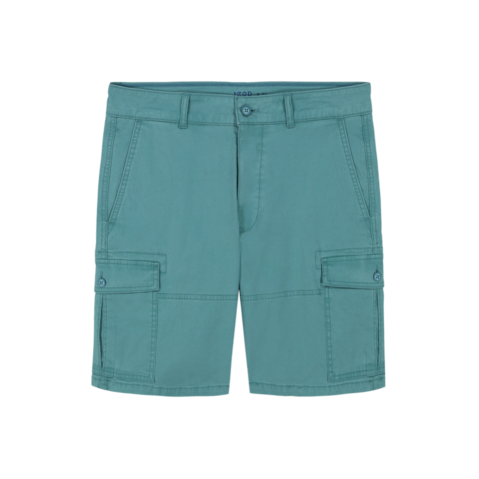 IZOD Mens Beach House Pigment Dyed Cargo Shorts