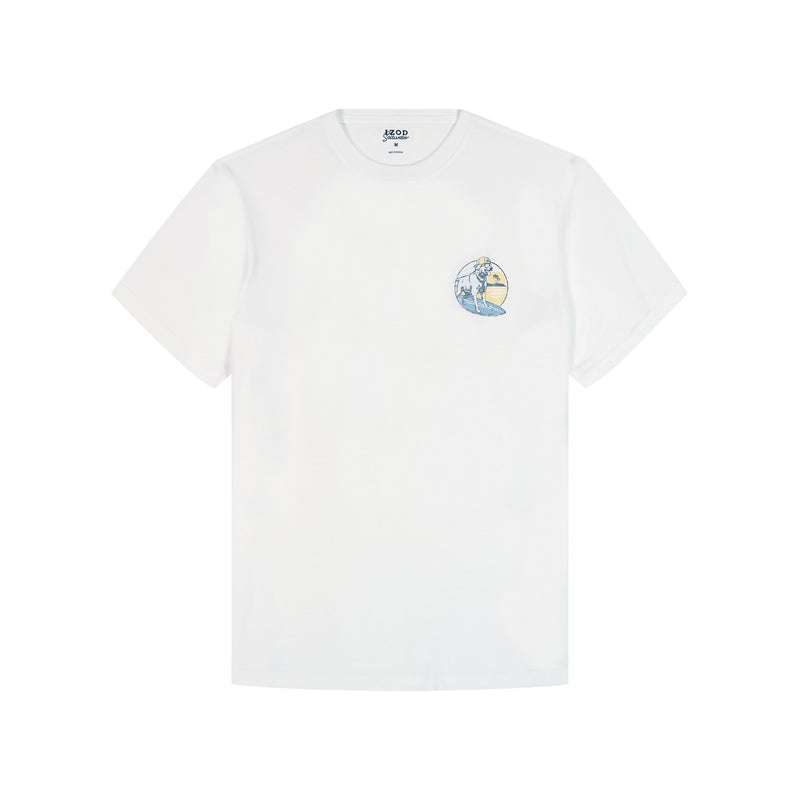 IZOD Mens Saltwater Graphic Short Sleeve T-Shirt