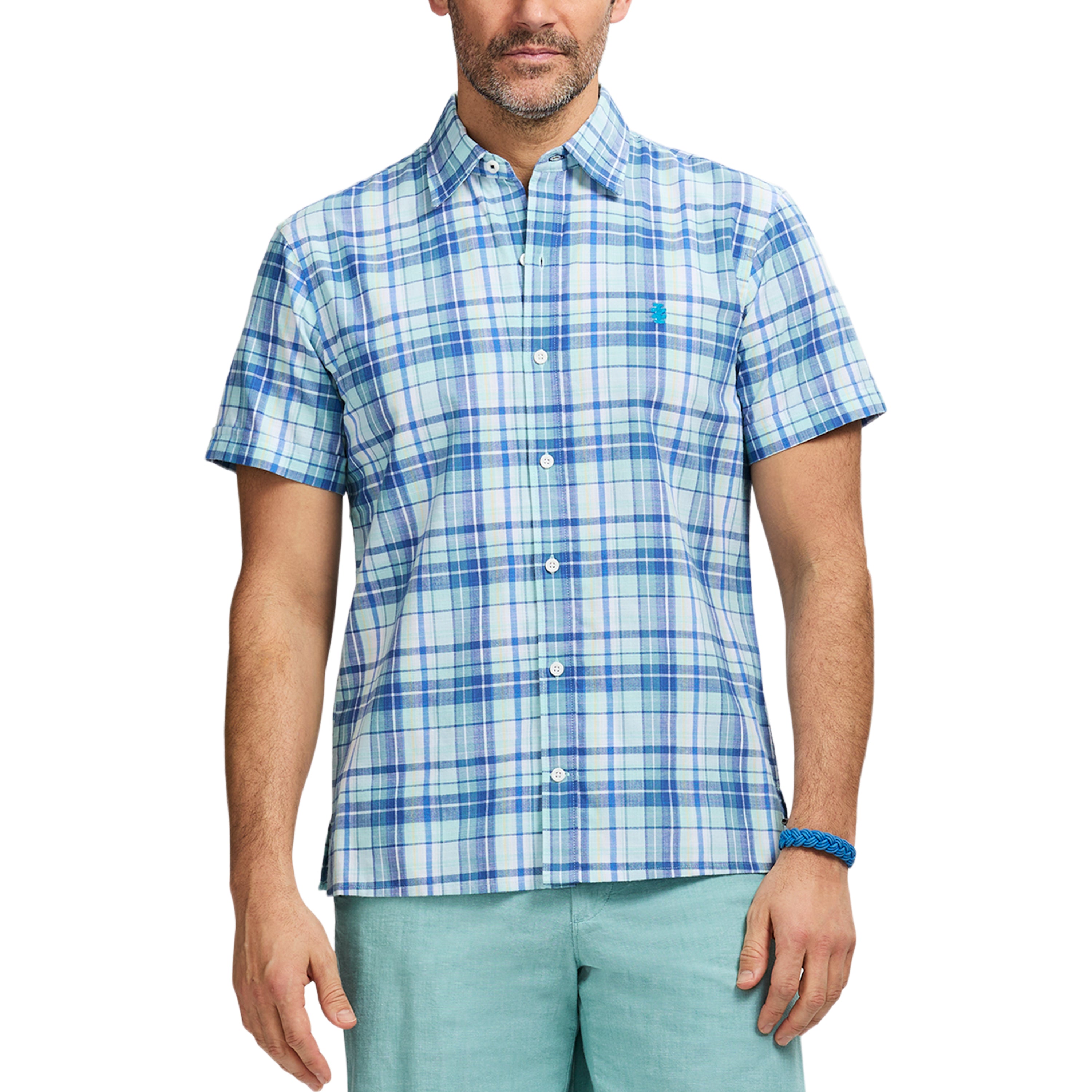 IZOD Mens Breeze Woven Short Sleeve Shirt