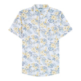 IZOD Mens Dockside Chambray Printed Short Sleeve Shirt