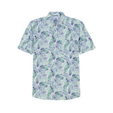 IZOD Mens Dockside Chambray Printed Short Sleeve Shirt