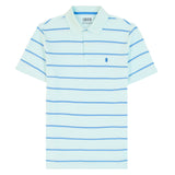 IZOD Mens Advantage Performance Rugby Striped Short Sleeve Polo Shirt