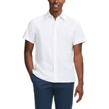 IZOD Mens Breeze Solid Short Sleeve Button Up Shirt