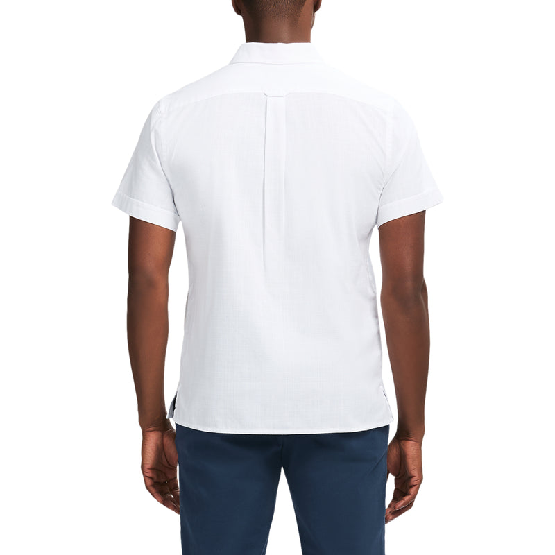IZOD Mens Breeze Solid Short Sleeve Button Up Shirt
