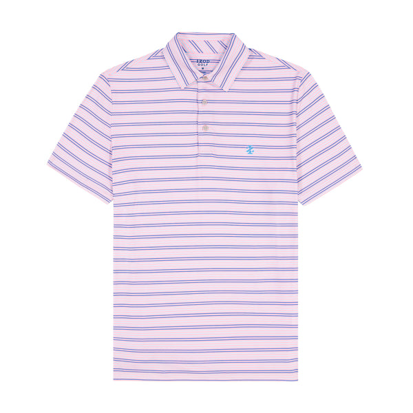 IZOD Mens SwingFlex Elite Clubhouse Stripe Short Sleeve Polo Shirt