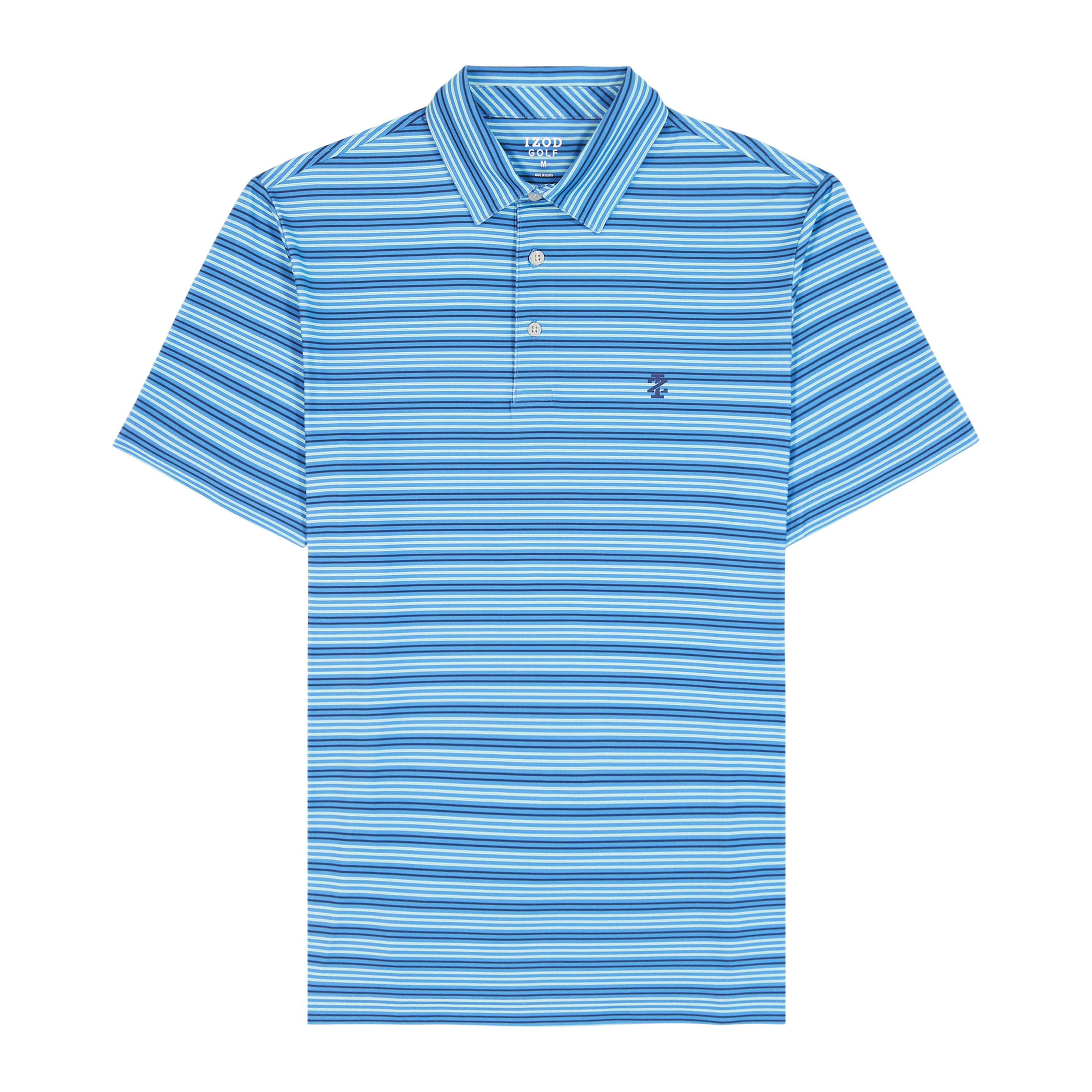 IZOD Mens SwingFlex Elite Clubhouse Stripe Short Sleeve Polo Shirt