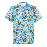 IZOD Mens SwingFlex Elite Tropical Print Short Sleeve Polo Shirt