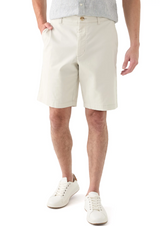 IZOD Mens Saltwater Flat Front Twill 9.5" Inseam Shorts