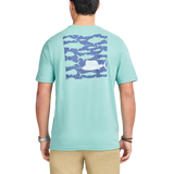 IZOD Mens Deep Blue Graphic Short Sleeve T-Shirt