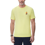 IZOD Mens Saltwater Flamingo Beach Graphic Short Sleeve T-Shirt