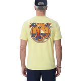 IZOD Mens Saltwater Flamingo Beach Graphic Short Sleeve T-Shirt