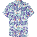 IZOD Mens Dockside Chambray Printed Short Sleeve Shirt